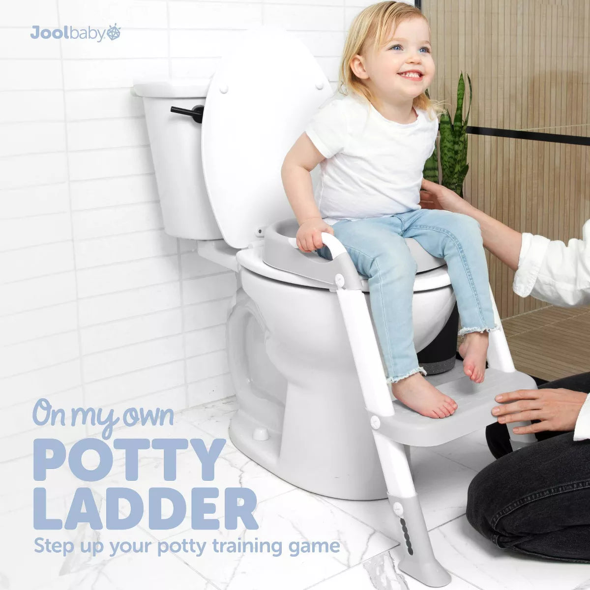 Jool Baby on My Own Potty Ladder - Gray: Plastic, 40 Lbs Max Capacity