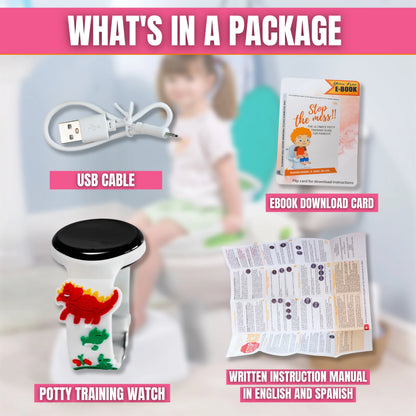 3D Dino Potty Training Watch (Pink)