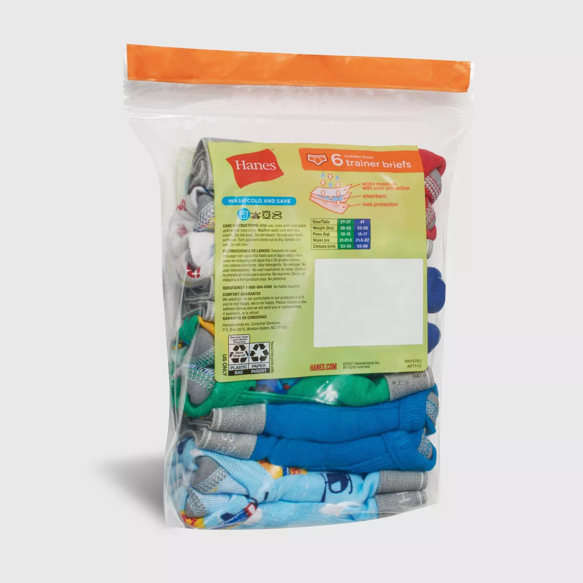 Hanes Toddler Boys' 6Pk Briefs - Colors May Vary