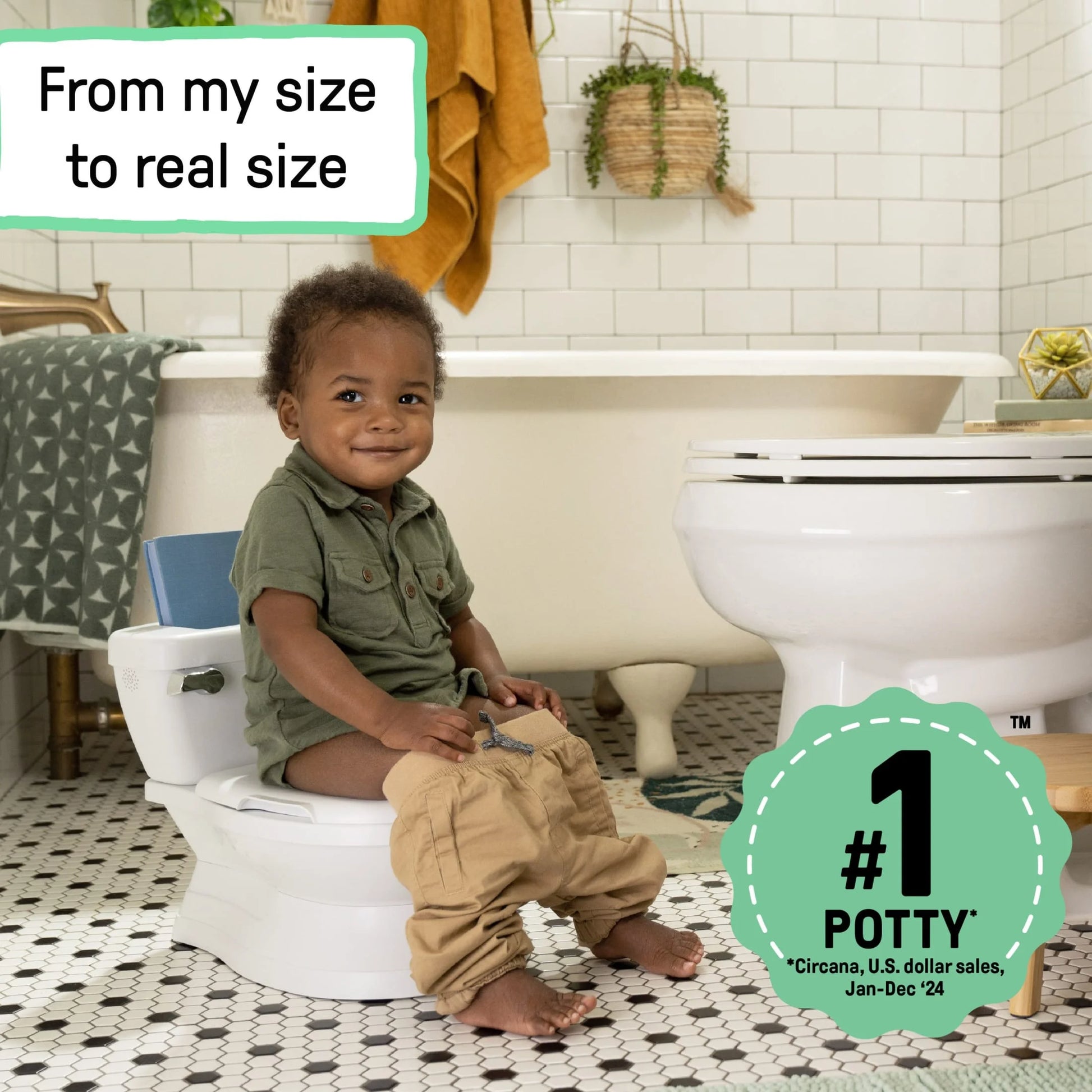 Summer by  My Size Potty Pro Chair and Training Toilet for Toddlers, White