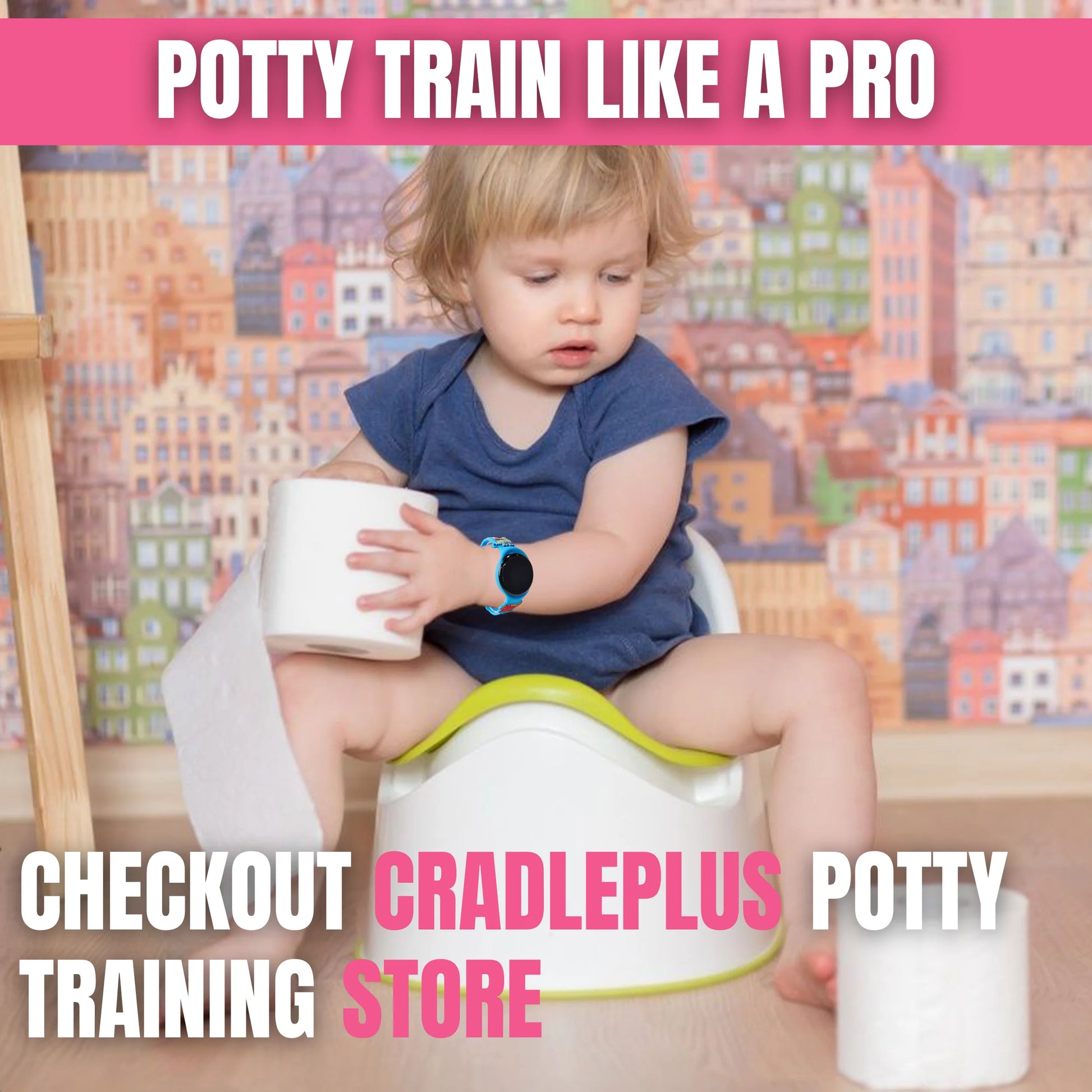 3D Dino Potty Training Watch (Pink)