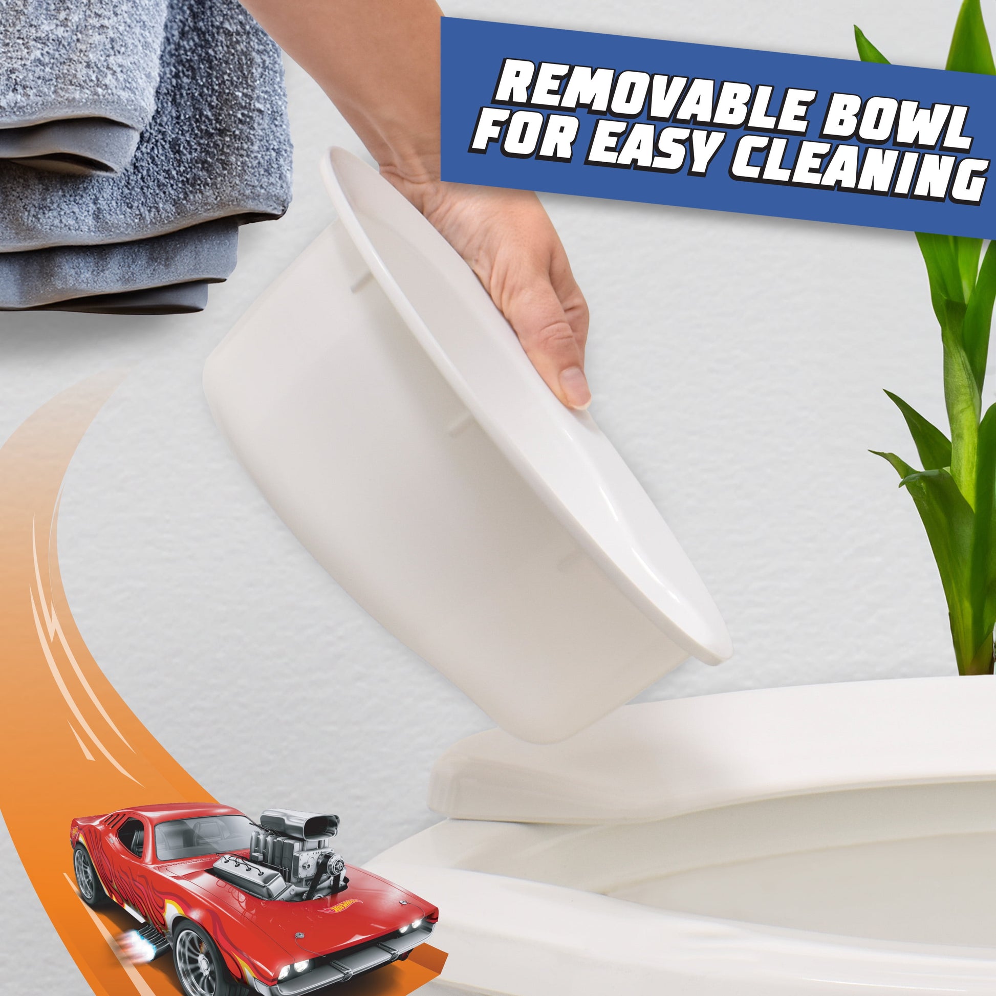 Blue Race Car Potty Training Toilet, Includes Detachable Seat, Toddlers Ages 12+ Months